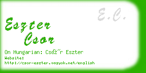 eszter csor business card